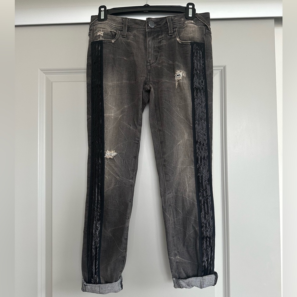 Brand New With Tags- Free People Black Embellished Jeans- Size 25!